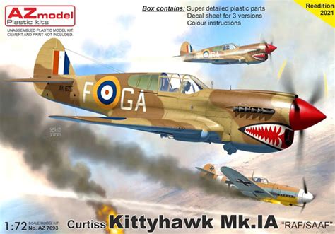 1 72 エアクラフト プラモデル カーチス キティホーク Mk 1a RAF SAAF AZ model エーゼットモデル