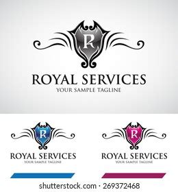 Glossy Swirly Royal Logo Icon Vector Stock Vector (Royalty Free ...