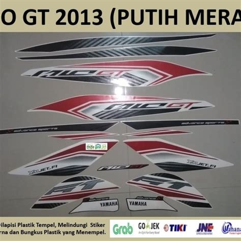 Jual Mio GT 2013 Putih Mrh Motor Yamaha Stiker Striping Stripping