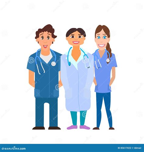 Medical Team. Group of Hospital Workers Vector Stock Vector