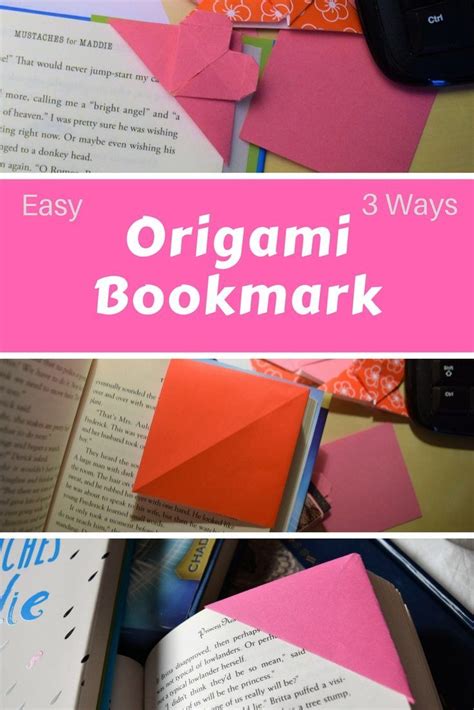 Origami Corner Bookmark Three Ways Fave Mom Origami Origami Easy Origami Bookmark