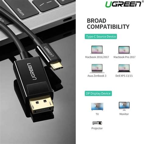 Ugreen Usb C Till Displayport Kabel M Svart Teknikdelar Se