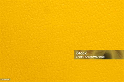 Closeup Detail Of Yellow Leather Texture Background Stock Photo