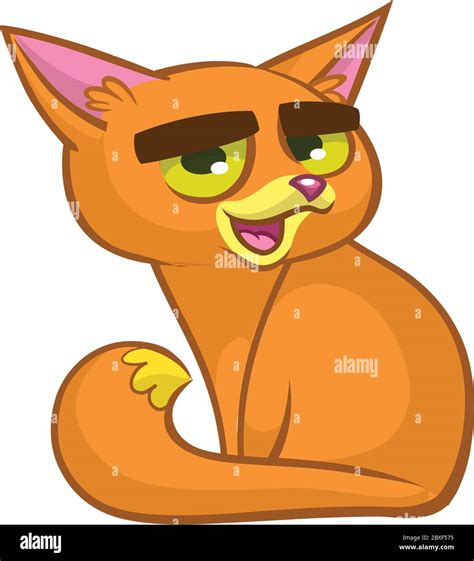 Vector Illustration Of Grumpy Cat Cute Fat Cartoon Cat With A Grumpy Expression Isolated Cat