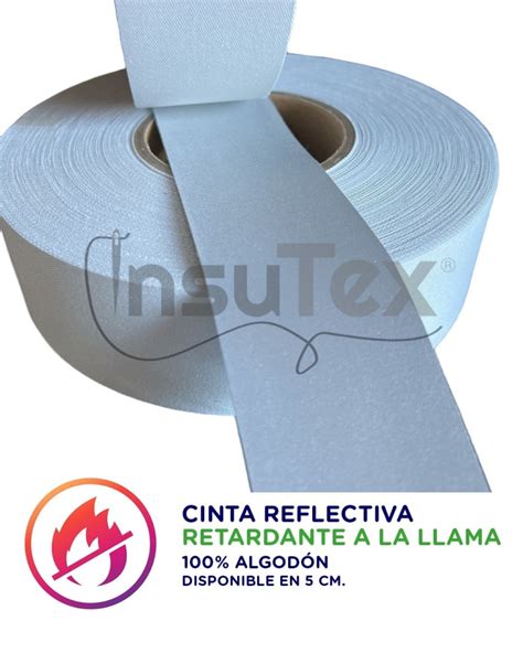 Cinta Ignifuga Reflectiva Gris Mm Rollo Mts Insutex Srl