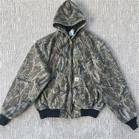 RARE camo Carhartt jacket !CURRENT BID is 250!... - Depop