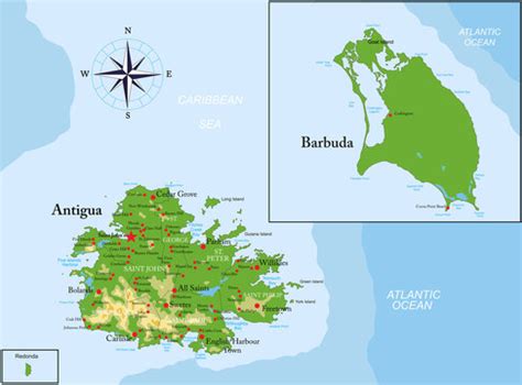 Antigua Island Map