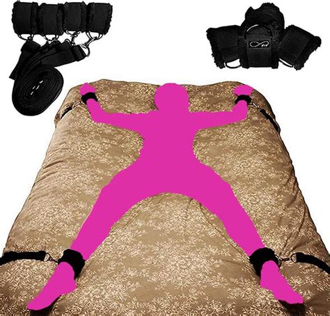 Bed Bondage Restraints Kit For Adults Couples Sex Bed Tie Downs Queen Size Bed Under