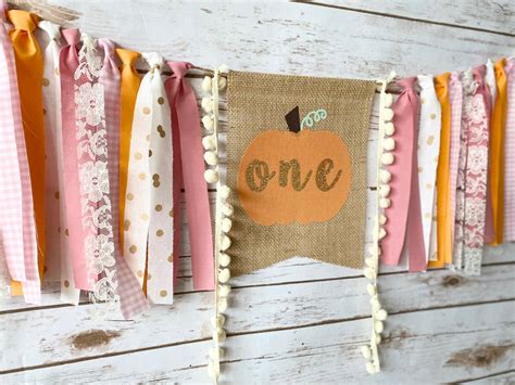 Little Pumpkin Birthday Banner Little Pumpkin Highchair Etsy