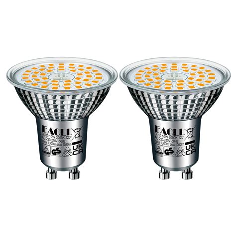 Eacll Gu10 Led Bulbs Warm White 10w Equivalent 140w Halogen Pack Of 2 1050 Lumens 3000k Ac