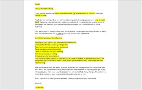 Landlord Move Out Letter Template Move Out Letter Move Out Template Move Out Letter Word