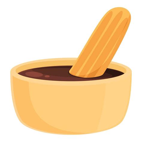 vector de dibujos animados de icono de churro mexicano pastelería