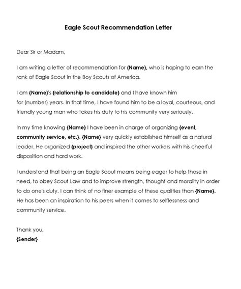 24 Examples Of Eagle Scout Recommendation Letter Template