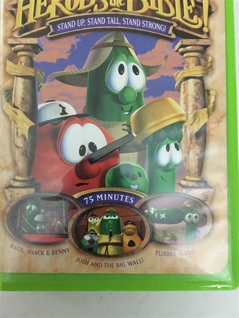 Veggietales Heroes Of The Bible Stand Up Stand Tall Stand Strong[vhs]tested Rare Vhs Tapes