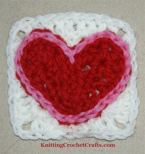 Small Heart Applique Free Crochet Pattern Knitting Crochet And Crafts