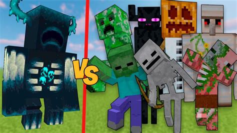 TITAN WARDEN Vs All Titan Mobs In Minecraft Minecraft Battle YouTube