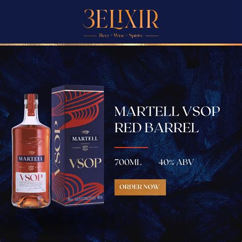 Martell Vsop Red Barrel Ml Food Drinks Alcoholic Beverages On