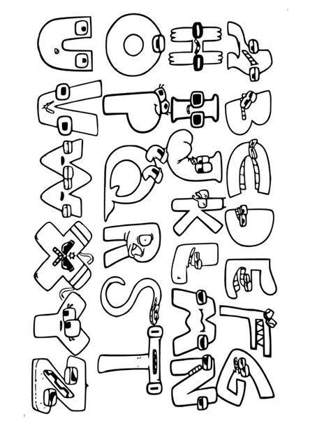 Alphabet Lore Coloring Pages Free Printable Pdf