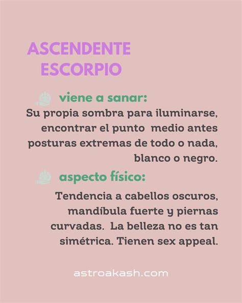 Ascendente Escorpio Carta Astral Astrología Astrología Signos