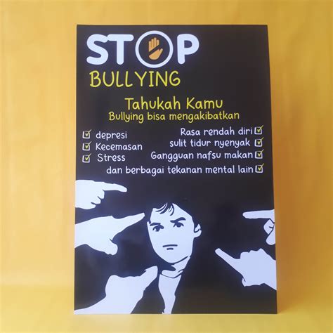 Jual Poster Stop Bullying Poster Akibat Bullying Poster Dampak Perundungan Shopee Indonesia