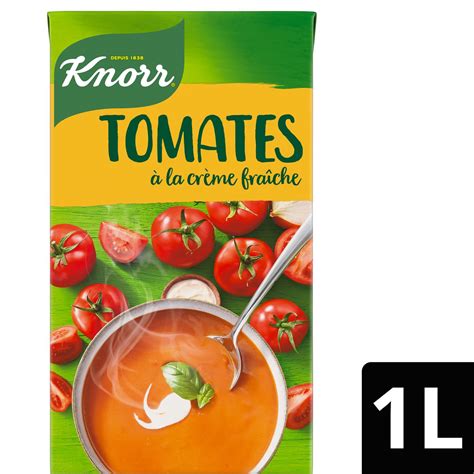 KNORR Soupe douceur de tomates à la crème fraîche 4 portions 1l pas