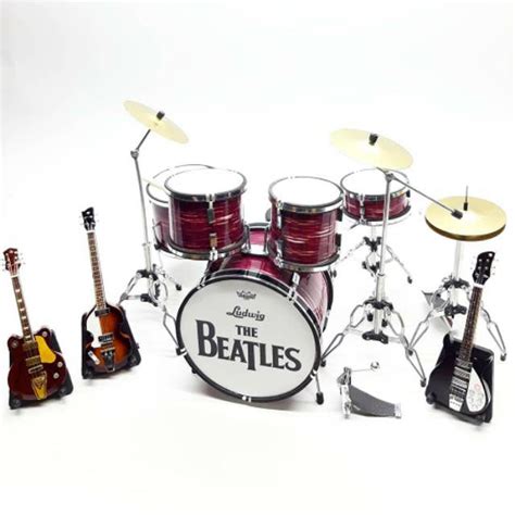 The Beatles Miniature Drum Set and Guitar Musical Instrument | Etsy