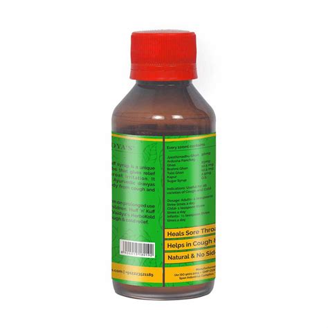 Buy Dr Vaidya S Huff N Kuff Syrup Ayurvedic Relief From Cold Cough Throat Irritation 100 Ml