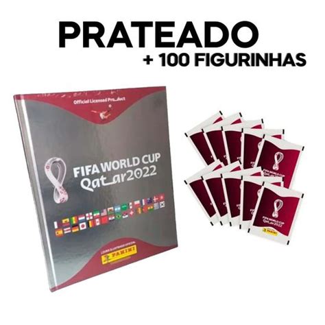 Kit Lbum Prata Copa Figurinhas Panini Lbum De