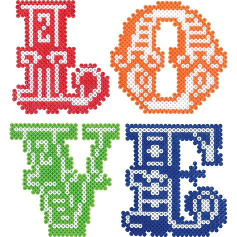 Mini Beads LOVE Letters Perler Bead Art Hama Beads Patterns Perler