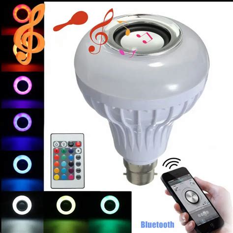 E27 Smart Rgb Wireless Bluetooth Speaker Bulb 12w 110v220v Music