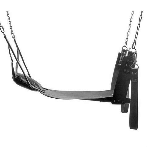 Genuine Black Leather Sling Heavy Duty Sex Swing Adult Play Etsy