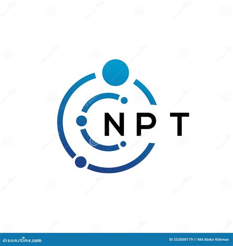 Npt Letter Technology Logo Design On White Background Npt Creative