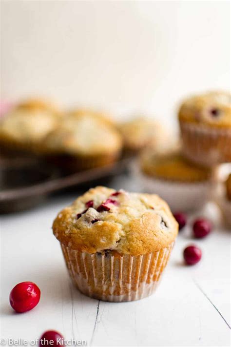 Cranberry Muffins Recipe - Belle of the Kitchen