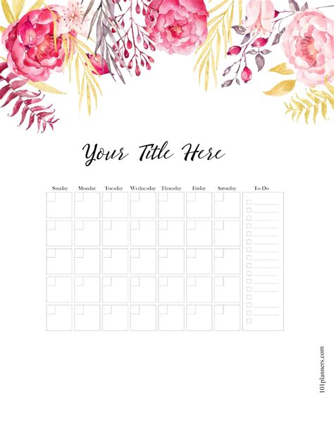 Free Monthly Planner Edit Online And Print At Home