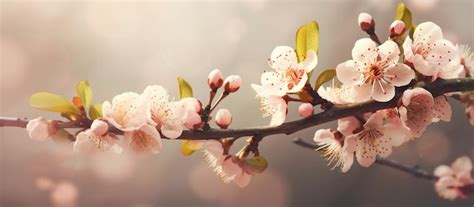 Premium Ai Image Blossoming Apricot Tree Branches With Copy Space Web