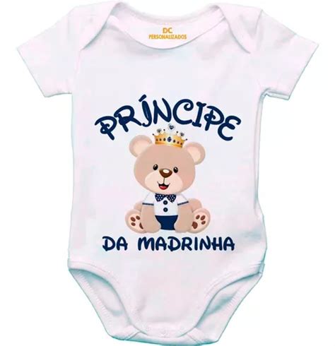 Roupa De Bebê Body Personalizado Príncipe Da Madrinha C035