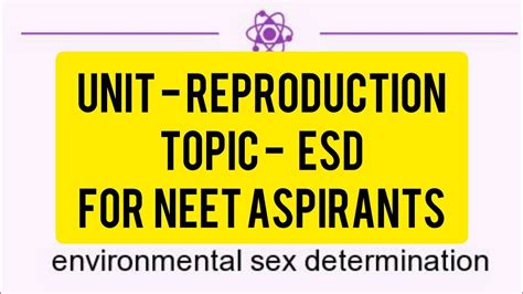 Topic Environment Sex Determination Esd Youtube