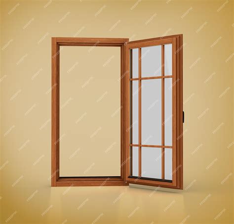 Premium Photo | A Tall Wooden Window With Multiple Glass Panes And