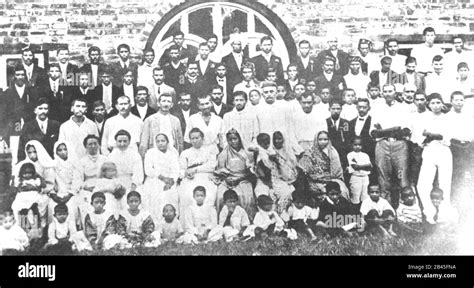 Mahatma Gandhi with members of Phoenix Settlement, Phoenix, KwaZulu Natal, Durban, South Africa ...