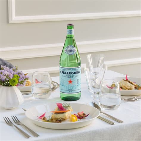 S Pellegrino Water 1 Liter Glass Bottle Sanpellegrino