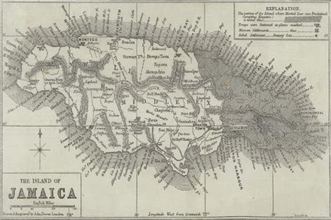 Map Of The Island Of Jamaica Giclee Print John Dower