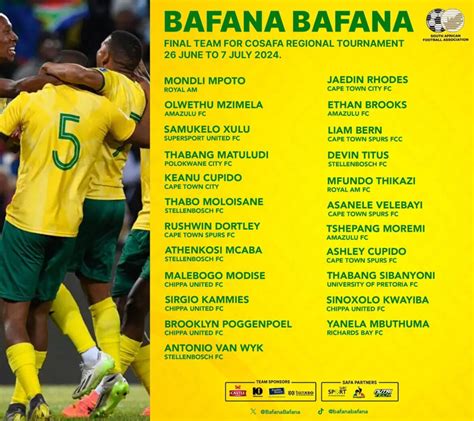 Coach Helman Mkhalele Announces Final Squad For Bafana Bafana Ahead Of