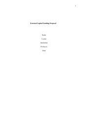 External Capital Funding Proposal Edited Docx 1 External Capital