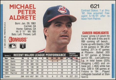 Mike Aldrete - Trading/Sports Card Signed | HistoryForSale Item 325436