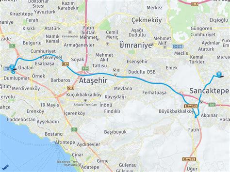 İstanbul Uzunçayır Metrobüs Durağı Samandıra Harita İstanbul Uzunçayır