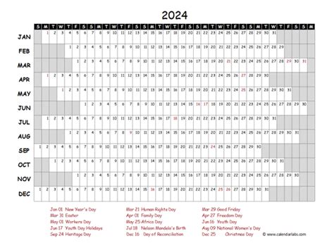 2025 Year Planner Printable South Africa Abigail Powell