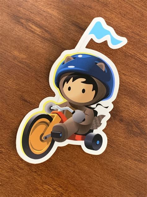 Salesforce Astro Tricycle Sticker | eBay