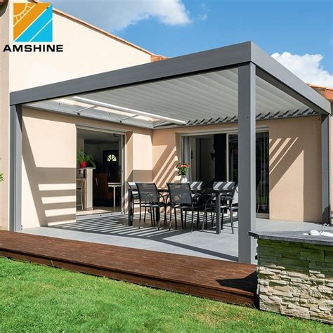 Waterproof Motorized Bioclimatic Pergola Outdoor Aluminum Pergola