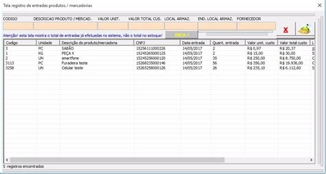 Planilha De Controle De Recebimento Para Almoxarifado Em Excel