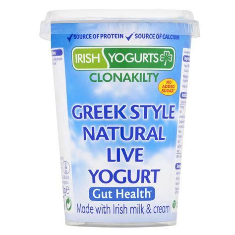 Irish Yogurts Clonakilty Greek Style Natural Live Yogurt 500g Irish